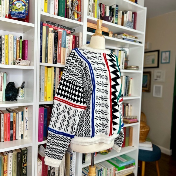 Vintage Concrete Mix geometric print sweater - Picture 6 of 8